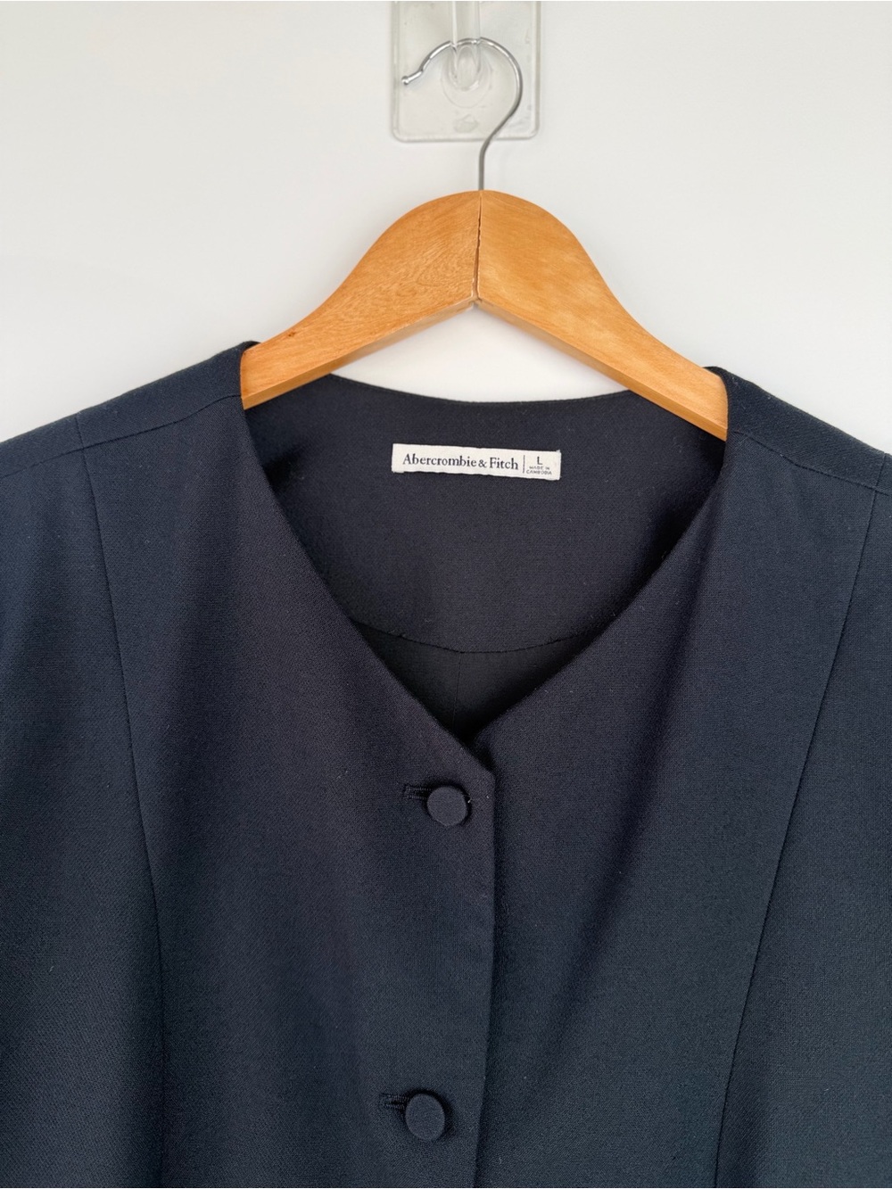 Abercrombie & fitch Classic Navy Button Front Short Sleeve Blazer - Picture 4 of 11